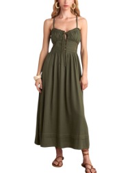 φόρεμα attrattivo μακρύ μονόχρωμο 9921151-khaki γυναικείο