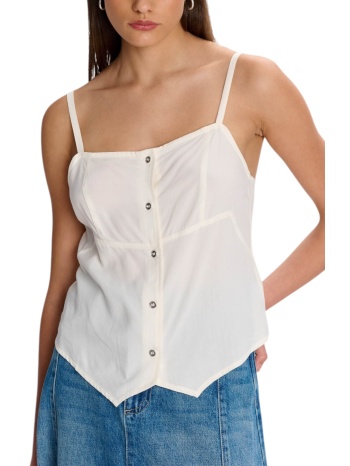 top ale αμάνικο με κουμπιά 8921022-off white γυναικείο σε προσφορά