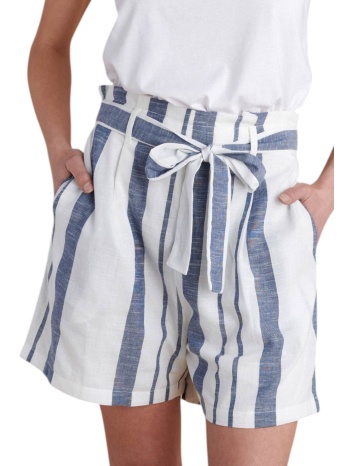 σορτς attrattivo ριγέ με ζώνη 9921148-white γυναικείο σε προσφορά