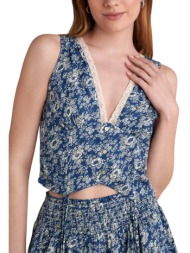 top attrattivo φλοράλ με δαντέλα 9921206-multicolor γυναικείο