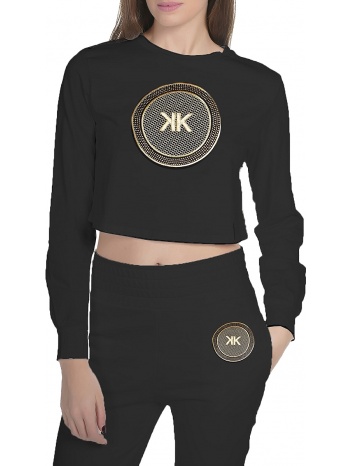 μπλούζα μακρυμάνικη kendall + kylie art patch cropped top σε προσφορά
