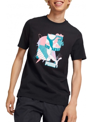 μπλούζα κοντομάνικη puma fandom graphic tee 536108-01 σε προσφορά