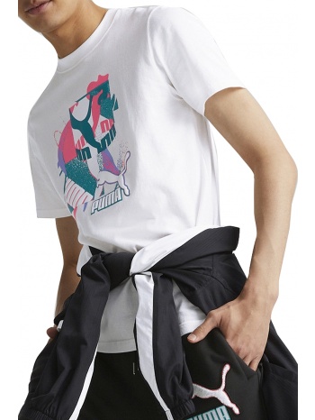 μπλούζα κοντομάνικη puma fandom graphic tee 536108-02 σε προσφορά