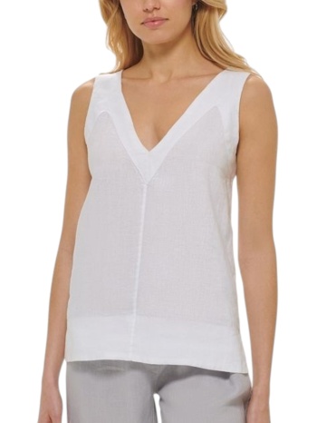 μπλούζα αμάνικη dkny με λαιμό v p2ra7l58-wht γυναικείο σε προσφορά