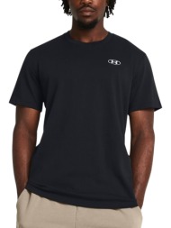 μπλούζα κοντομάνικη under armour hw lc patch ss 1382902-001 ανδρικό