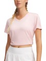 μπλούζα κοντομάνικη under armour tech v-neck - twist 1384227-647 γυναικείο