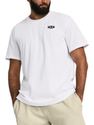 μπλούζα κοντομάνικη under armour hw lc patch ss 1382902-100 ανδρικό