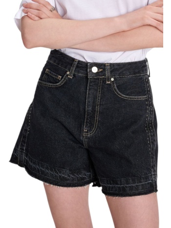 σορτς ale τζιν με ξέφτια 8921855-black γυναικείο σε προσφορά