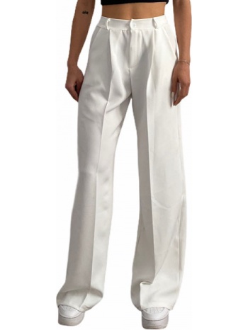 ψηλόμεσο παντελόνι oversized (λευκό)