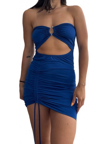 φόρεμα μίνι με κρίκο (μπλε)