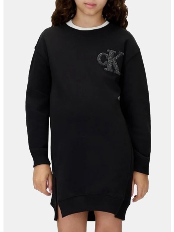 calvin klein towling monogram παιδικό φόρεμα