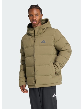 adidas sportswear m helionic climawarm hooded down jacket