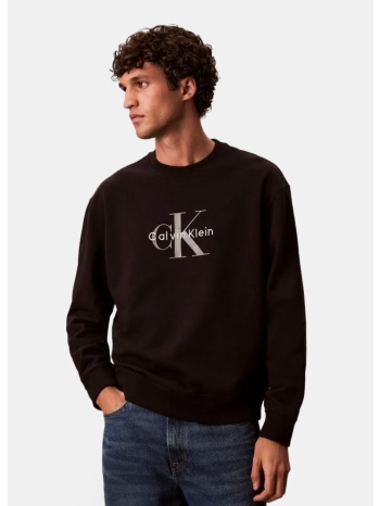 calvin klein 350terry monologo ανδρική μπλούζα φούτερ