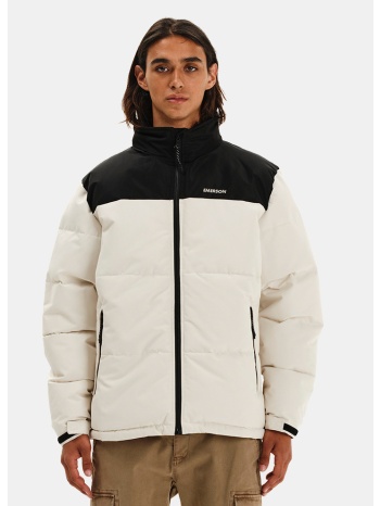 emerson men`s puffer jacket w/ roll-in hood