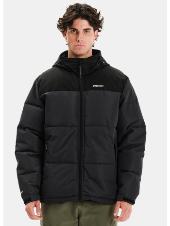 emerson men`s puffer jacket w/ roll-in hood