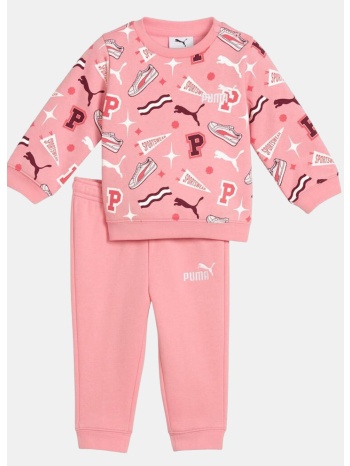 puma minicats all over print βρεφικό σετ φόρμας