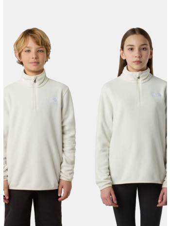 the north face teen glacier qtr zip po whi