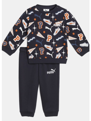 puma minicats all over print βρεφικό σετ φόρμας