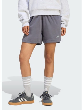 adidas sportswear w 3 stripes studio fleece loose shorts