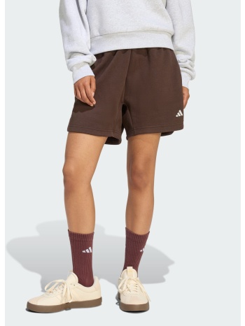 adidas sportswear w 3 stripes studio fleece loose shorts