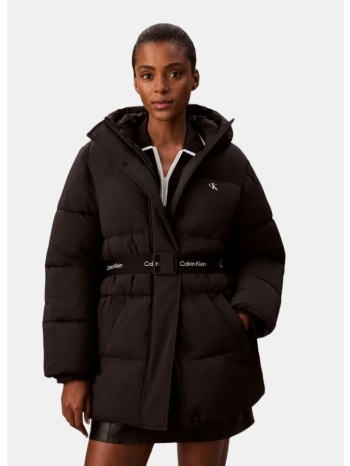calvin klein belted midweight γυναικείο puffer μπουφάν