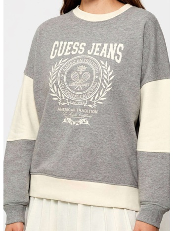 guess gj cn os racket pieced sweat sweatshirt wome