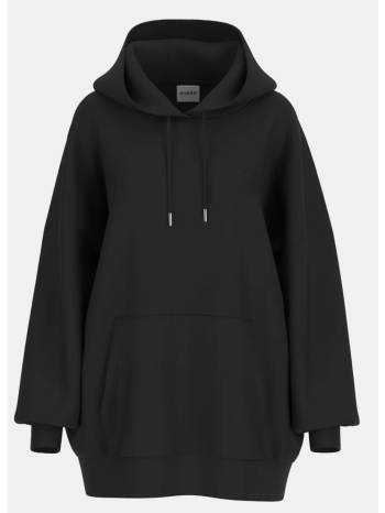 guess aelia long maxi γυναικεία μπλούζα με κουκούλα