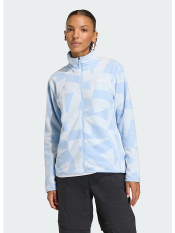 adidas terrex w multi printed full-zip fleece jacket
