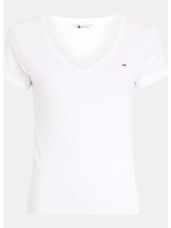 tommy jeans slim essential rib γυναικείο t-shirt (9000263557_1539)