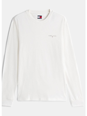 tommy jeans linear logo ανδρική μπλούζα με μακρύ μανίκι
