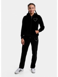 target set with hoodie jacket velour παιδικό σετ φόρμας (9000118384_001)