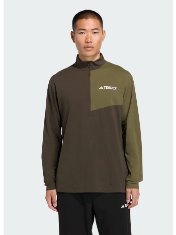 adidas terrex m multi climacool 1/2 zip long sleeve tee