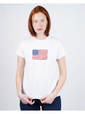 polo ralph lauren navy flag women`s t-shirt