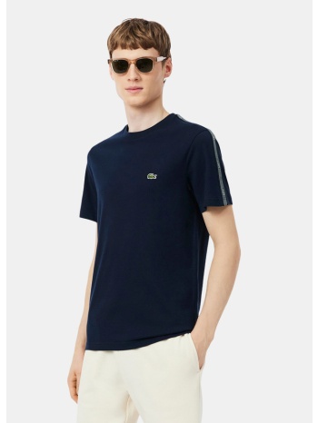 lacoste branded stripe band ανδρικό t-shirt