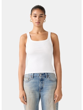 levi`s essential ribbed γυναικείο αμάνικο t-shirt