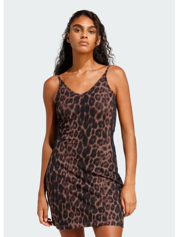 adidas sportswear w essentials leopard print mini-dress