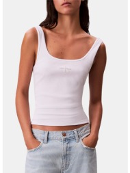 calvin klein monogram scoop γυναικείο αμάνικο t-shirt (9000271139_1726)