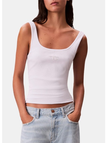 calvin klein monogram scoop γυναικείο αμάνικο t-shirt