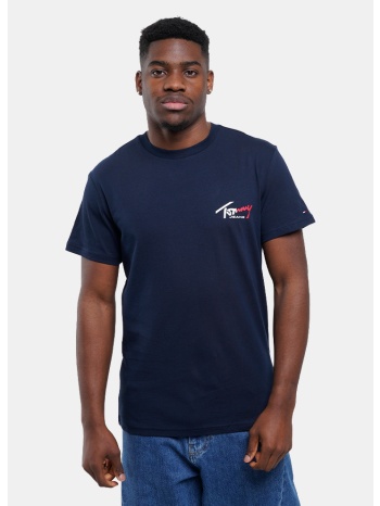 tommy jeans slim sign chest ανδρικό t-shirt