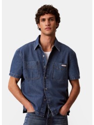 calvin klein m beckford blue short sleeve shirt (9000271182_93507)