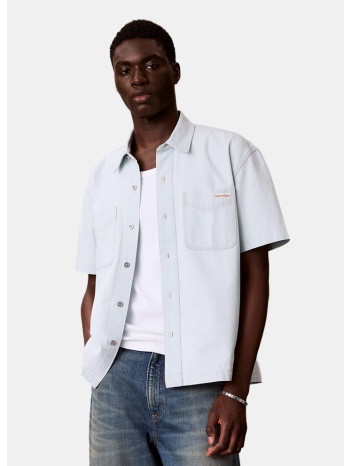 calvin klein m short sleeve shirt bleachout 205