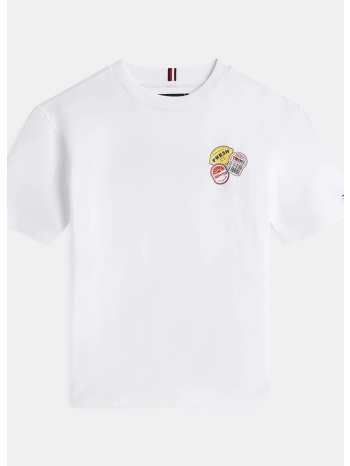 tommy jeans sticker print graphic παιδικό t-shirt