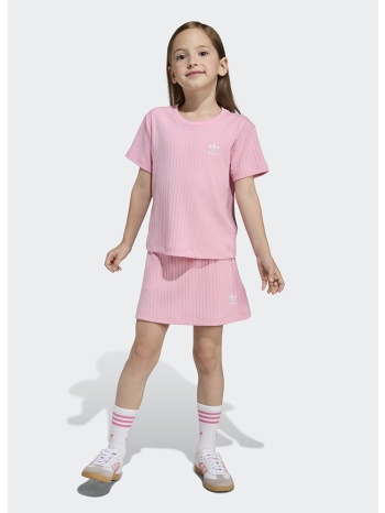 adidas originals k regular rib skort t-shirt set