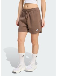 adidas sportswear w 3 stripes studio fleece loose shorts (9000279905_66167)