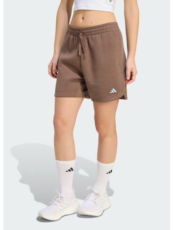 adidas sportswear w 3 stripes studio fleece loose shorts