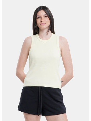 up ribbed butterfly γυναικείο αμάνικο t-shirt