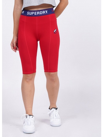 superdry sportstyle essential γυναικείο biker shorts
