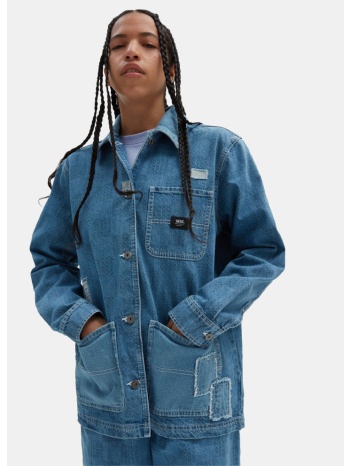 vans mended check printed γυναικείο denim μπουφάν