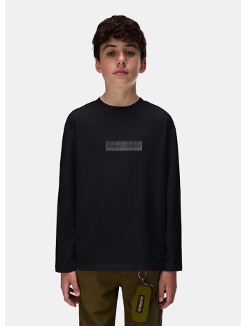 napapijri box logo παιδική μακρυμάνικη μπλούζα
