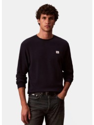 calvin klein m ls waffle badge crewnk tee (9000293525_2801)